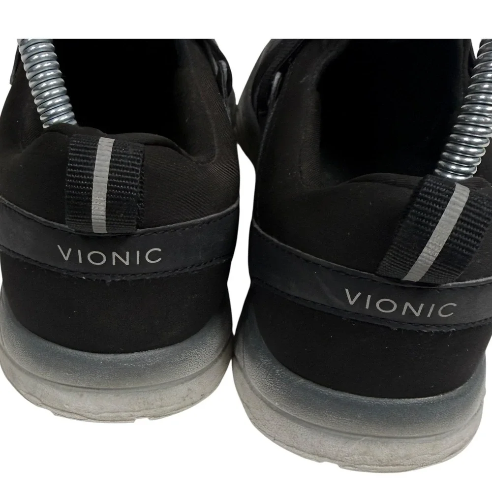 Vionic Dash Womens Black Grey Mesh Slip On Walking Sneakers ASR1449 Size‎ 9.5